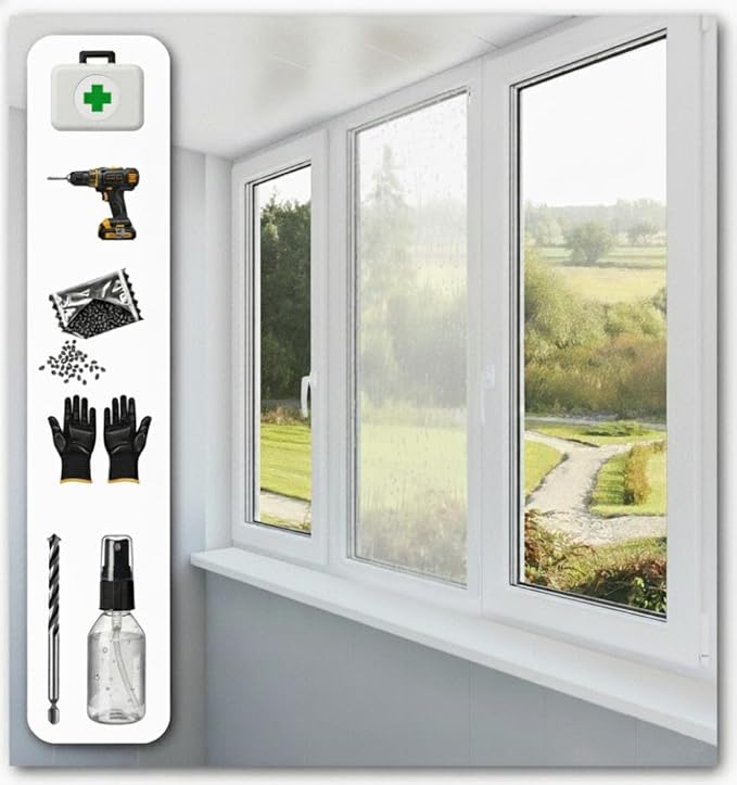 Moisture Plus 2 x Window Kit Clears trapped Heavy Condensation trapped Inside Your Double Glazing Window. by Unknown