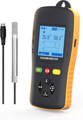 Tzone Temperature Humidity Data Logger USB Temp Recorder with Probe, Digital Dew Point Meter Wet Bulb Thermometer with Sound Alarm, Industrial RH Recording with Report for Lab HVAC Greenhouse Freezer by Tzone