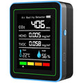 5-in-1 Professional Indoor Air Quality Monitor Indoor Portable CO2 Monitor | Temperature | Formaldehyde Detector | Humidity TVOC | Air Quality Tester - for Home Cars Plants and Pets So On by RISOON