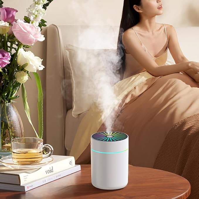 180ml Portable Small Humidifier with Colorful LED Night Light, USB Personal Desktop Humidifier for Car Home Office Travel, Auto Shut-Off, 2 Mist Modes, Super Quiet - Image 8