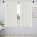 Easy-Going Rod Pocket Blackout Curtains for Bedroom, Room Darkening Window Curtains for Living Room, Thermal Insulated Noise Reduction Solid Window Drapes, 2 Panels(52x63 in, Ivory) by Easy-Going