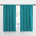 NICETOWN Peacock Blue Blackout Curtains Panels for Window, Thermal Insulated Rod Pocket Blackout Drapes/Draperies for Living Room (2 Panels, W42 x L48 inches) by NICETOWN
