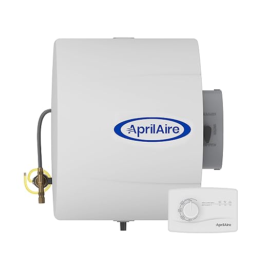 AprilAire 400M Whole-House Humidifier, Manual Water Saver Furnace Humidifier, Large Capacity Whole-House Humidifier for Homes up to 5,000 Sq. Ft., White by AprilAire