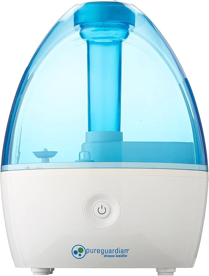 Pure Guardian H910BL Ultrasonic Cool Mist Humidifier, 14 Hrs. Run Time, 210 Sq. Ft. Coverage, Small Rooms, Quiet, Filter Free by PureGuardian