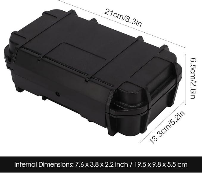 Hapivida Waterproof Dry Box Protective Case, 2Pcs Outdoor Waterproof Shockproof Boxs ABS Plastic Storage Tool Box for Camping, Fishing, Hiking, Water Sports - Image 2