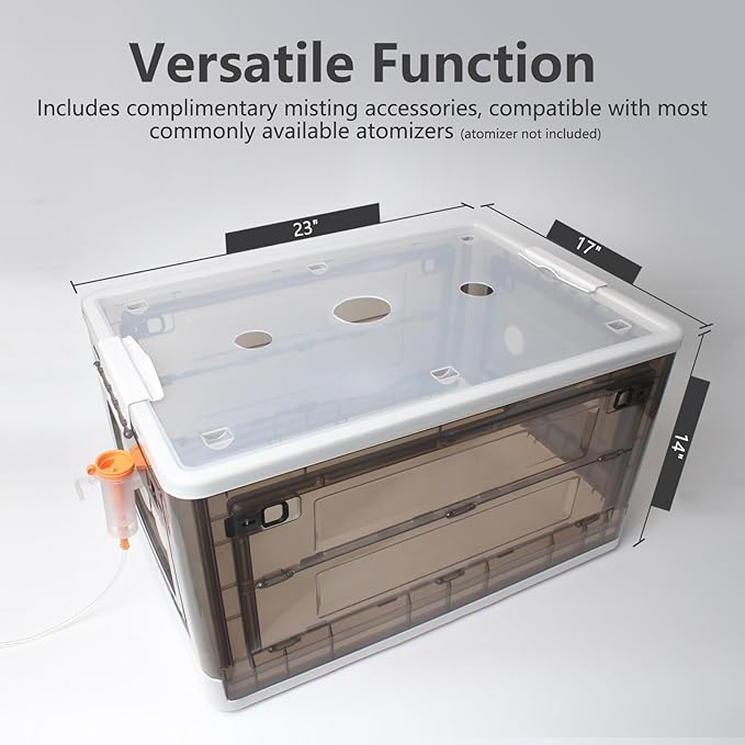 Puppy Incubator with Heating and Fan, Ideal Incubator for Puppies and Kittens, Ensures Good Ventilation and Temperature Control for Newborn Pets (85L) - Image 7