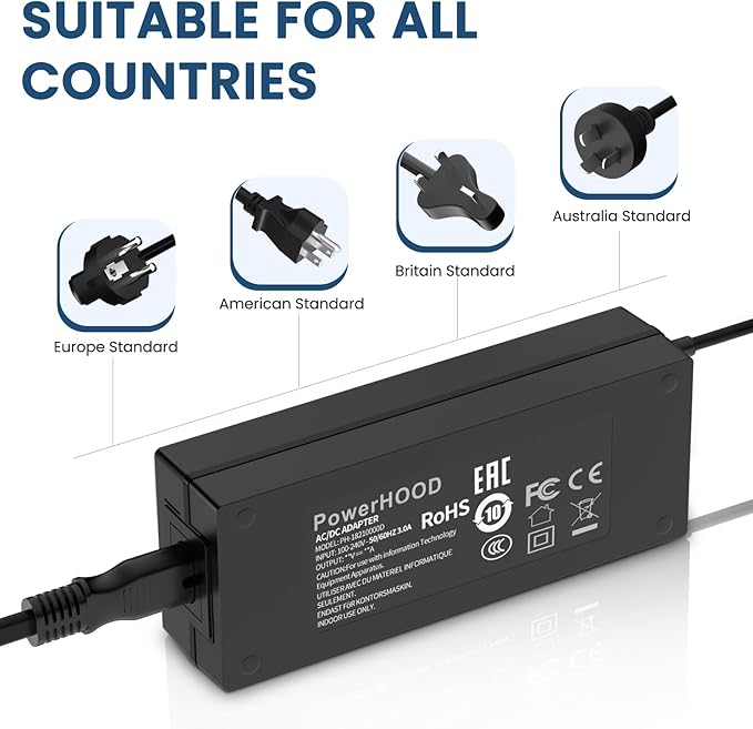 12V AC/DC Adapter Compatible with Sovol SH01 3D Printer Filament Dryer Dry Box 12VDC DC12V 12volt 12.0 Volts Replacement Power Supply Cord Charger Cable PSU Mains - Image 3
