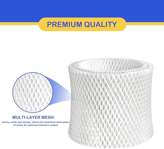 Humidifier Wicking Filter Replacement Compatible with Pelonis PSU10E1BB, PSU10E1WW and PSU10E2FWW, PSU10E2FBB Humidifier Wick Filter 3 Pack - Image 3