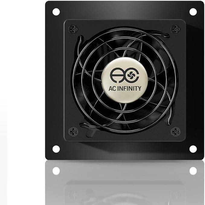 AC Infinity AIRPLATE S1, Quiet Cooling Fan System 4" with Speed Control, for Home Theater AV Cabinets - Image 3