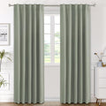 H.VERSAILTEX Blackout Curtains Thermal Insulated Window Treatment Panels Room Darkening Blackout Drapes for Living Room Back Tab/Rod Pocket Bedroom Draperies (2 Panels, Light Sage, 42 x 84 Inch) by HVERSAILTEX