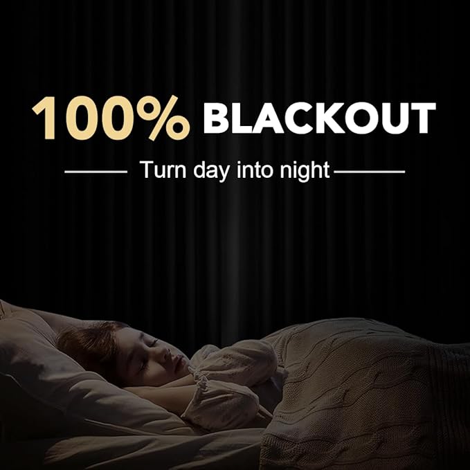 H.VERSAILTEX Linen Curtains 100% Blackout Curtains for Bedroom 84 inch Long Full Light Blocking Nature Linen Blended Window Curtains for Living Room Nickel Grommet (2 Panels, Heathered White) - Image 2