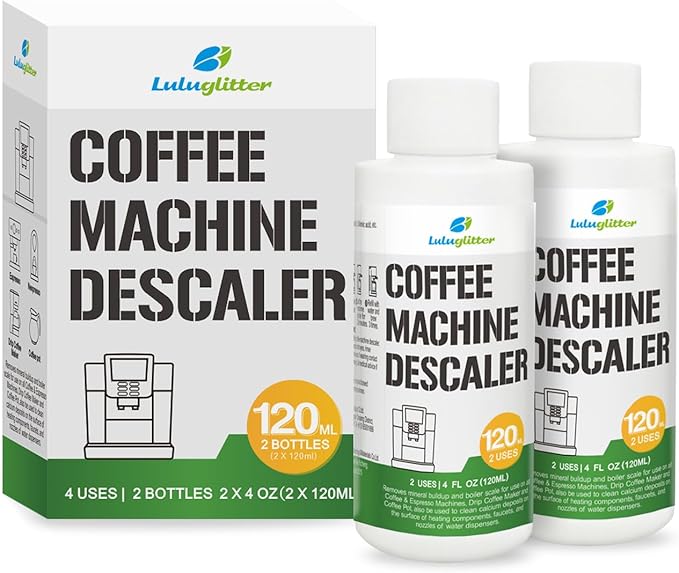 Descaling Solution (2 Pack, 2 Uses Per Bottle) – Coffee Maker Cleaner for Keurig, Nespresso, Delonghi and All Single Use Coffee and Espresso Machines - Image 2