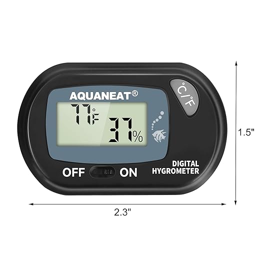 AQUANEAT Reptile Thermometer Hygrometer Digital Display Temperature and Humidity Moniter for Reptiles Rearing Box with Suction Cup - Image 4