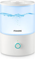FOHERE Humidifiers for Bedroom, 3.2L Top Fill Cool Mist Ultrasonic Humidifier for Baby Rooms and Plants, 2-in-1 Essential Oil Diffuser with 7-Color Light and Auto Shut-Off, BPA-Free, Quiet, White by HOME
