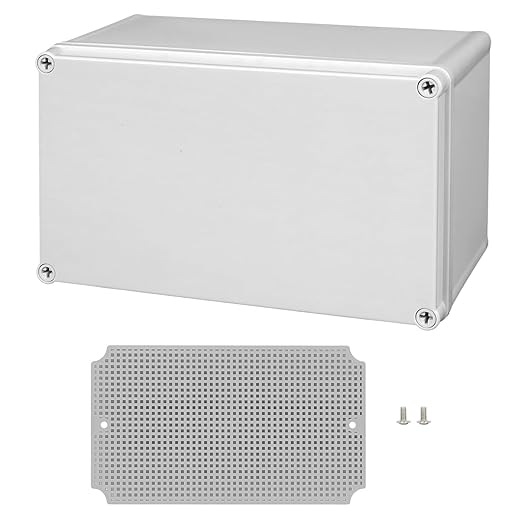 Junction Box，9.8"x 5.9"x 5.1" Outdoor Electrical Box with Mounting Plate, IP67 Dustproof Waterproof ABS Plastic Project Box, DIY Electrical Enclosure Gray (250x 150x 130 mm) - Image 7