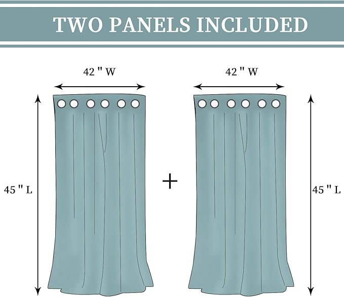 BGment Baby Pink 100% Blackout Curtains for Girls Bedroom 54 Inch Length, Thermal Insulated Full Light Blocking Grommet Noise Cancelling Small Window Curtains for Nursery 2 Panels Each 42 Inch Wide - Image 6