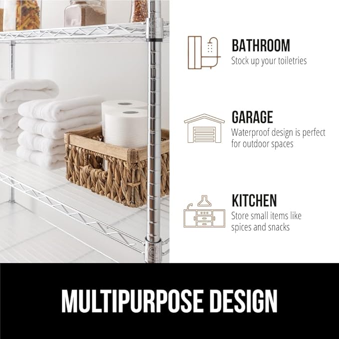 GORILLA GRIP ShelfGuard Wire Shelf Liner Compatible with Amazon Basics Shelving Unit, Set of 4 Waterproof Liners for Organizing Metal Rack Shelves, Kitchen Cabinets, Cupboard, Pantry, 14x36 Clear - Image 8