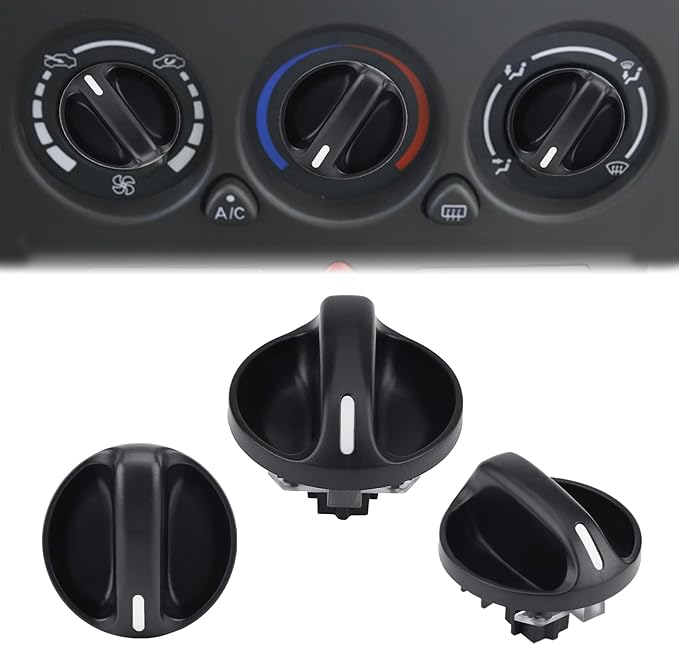 3PCS AC Heater Blower Fan Control Knob, AC Heater Control Knob Compatible with 2000 2001 2002 2003 2004 2005 2006 Toyota Tundra Accessories Climate Control Knobs, Replaces OEM# 55905-0C010 by Middrivr