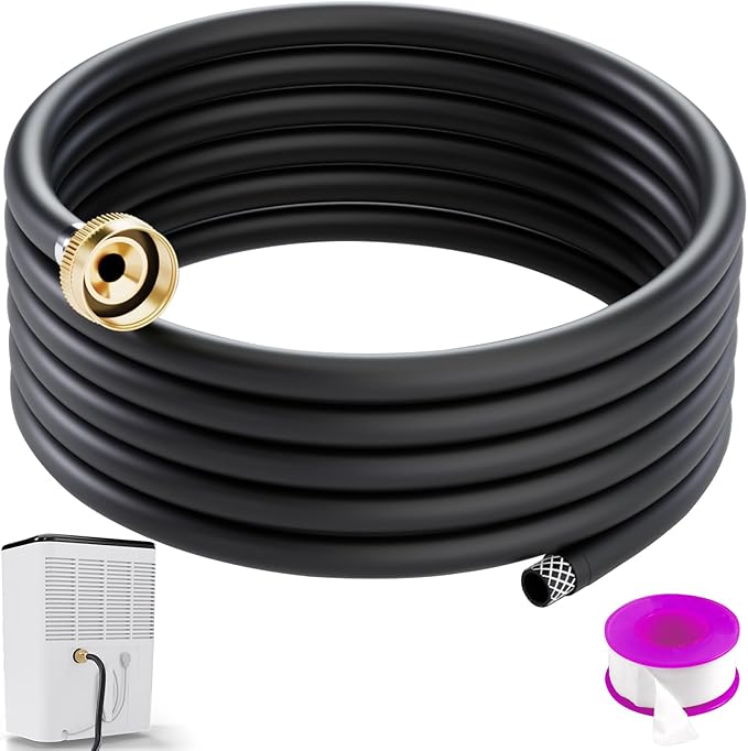 30FT Dehumidifier Drain Hose 3/4" FHT,Leakproof Dehumidifier Hose with Rustproof Durable Connector,Thickened drain hose for dehumidifier indoor,Perfectly Compatible with Most Brands of Dehumidifiers by Boombamo