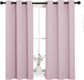 NICETOWN Room Darkening Curtain Panels for Girls Room, Nursery Essential Thermal Insulated Grommet Drapes for Small Window (Baby Pink, 2 PCs, 34 x 45 inch) by NICETOWN