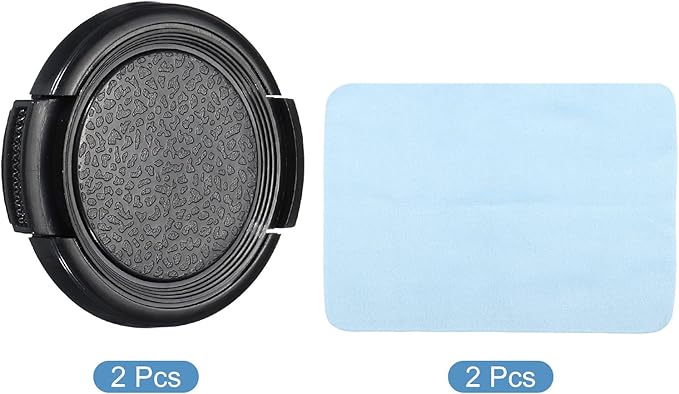 PATIKIL Camera Lens Cap, 2 Pack Sides Pinch Front Lens Cover with Microfiber Cleaning Cloth for 37mm Thread Universal DSLR Lenses for Nikon, for Fujifilm, for Pentax, for Leica - Image 3