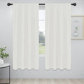 Easy-Going Rod Pocket Blackout Curtains for Bedroom, Room Darkening Window Curtains for Living Room, Thermal Insulated Noise Reduction Solid Window Drapes, 2 Panels(42x72 in, Ivory) by Easy-Going