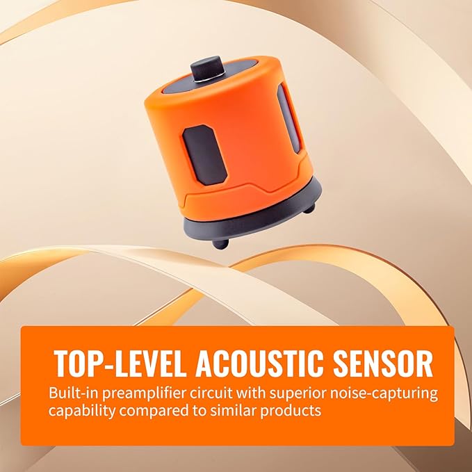 PQWT Underground Water Leak Detectors PQ125E All Scenario and Gas Wall Pipe Water Leakage Detection with Touchscreen Earphone and Carrying Case Multi Sensor Acoustic Pipeline Sound Intensifier - Image 3