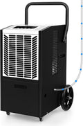 ARLIME 163 Pints Commercial Dehumidifier w/Pump & Drain Hose, Industrial Heavy Duty Portable Dehumidifier for Large Spaces, Basement, Warehouse, Water Damage Restoration, Up to 4500 Sq.Ft (White) by ArlimeDirect