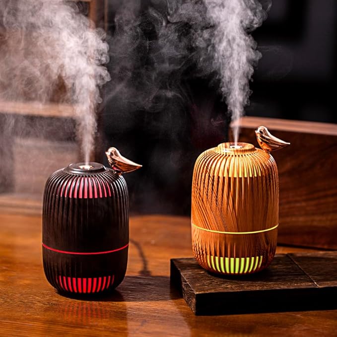Cute Cool Mist Humidifier for Bedroom/Desk/Office, Small Personal Desktop Humidifier with 2 Mist Modes, 7 Color Lights with USB, Waterless Auto Shut-Off - Image 4