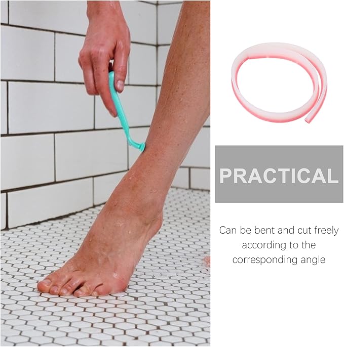 Cabilock 1pc Flexible Water Retaining Strip for Bathroom Dry Wet Separation Baffle Self-Adhesive Barrier for Shower Sink and Toilet Curved Control - Image 6