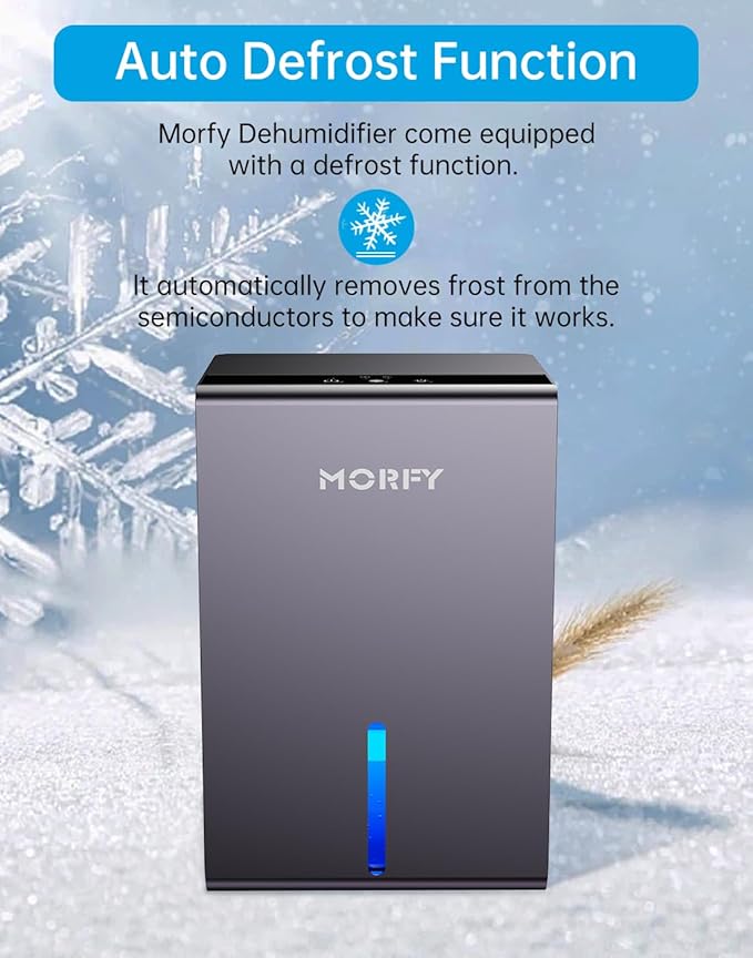 MORFY Dehumidifier, Small Dehumidifier for Bedroom Bathroom RV with Auto Shut Off, Compact Quiet Dehumidifiers for Room Home Closet Laundry Room - Image 6