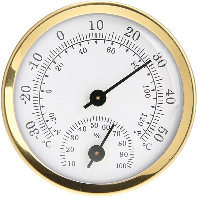 TEAMWILL Mini Analog Thermometer Hygrometer Humidity Meter Room Indoor Temperature, 2 in 1 Indoor Outdoor Temperature Humidity Monitor Gauge (8) - Image 2