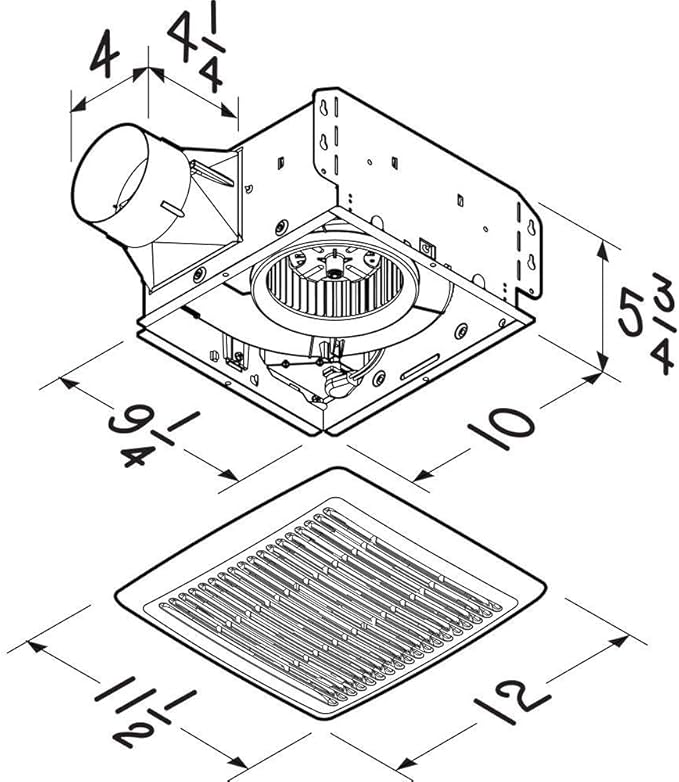 Broan-NuTone AE80B Bathroom Exhaust Fan with Roomside Installation, ENERGY STAR Certified, 80 CFM, 1.5 Sones, White - Image 2