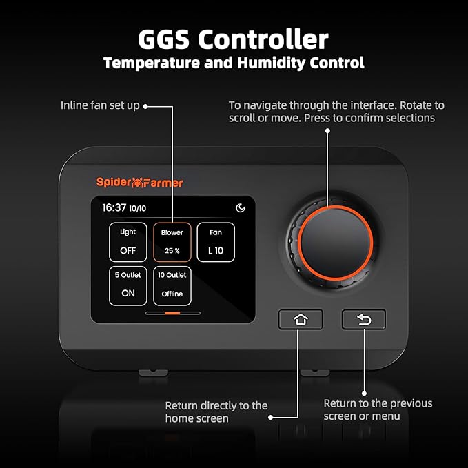 Spider Farmer 6 Inch Smart Inline Duct Fan with GGS Temperature Humidity Controller, Integrated App Control, 402 CFM Ventilation Exhaust Fan for Heating Cooling Booster, Grow Tents, Hydroponics - Image 5