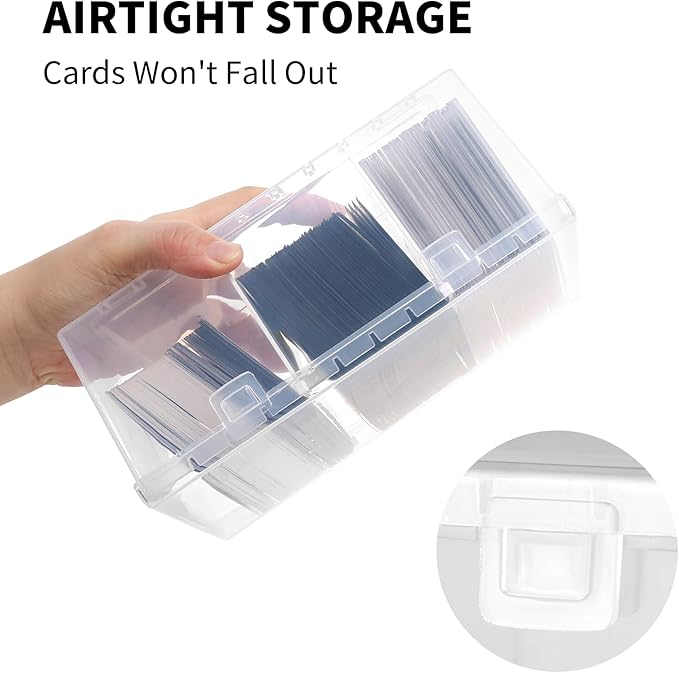 Toploader Storage Box for 100 + 3" x 4" 35pt Rigid Card,Trading Card Storage Box with Dividers for 500+ Baseball Card Case,Playing Card Case for MTG, Sport Cards,Game Cards 1 PACK - Image 3