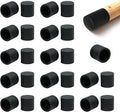 25 Pcs 11/16"(18 mm) Round Chair Leg Tips Caps, Silicone Rubber Furniture Leg Floor Protectors, Reduce Noise Folding Metal Chair Leg Cap Replacement for Bar Stool Leg Patio Indoor, Black by BOPOREAE