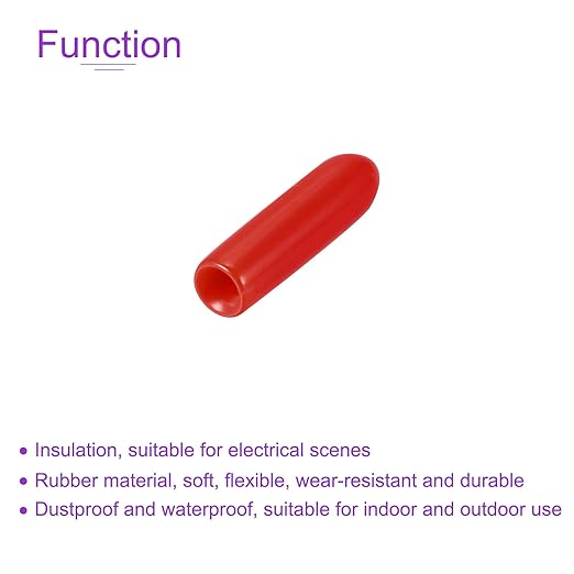 DMiotech 100 Pack 2mm ID Red Screw Thread Protectors Rubber End Caps Bolt Covers for Screw Bolt Furniture Pipe - Image 5