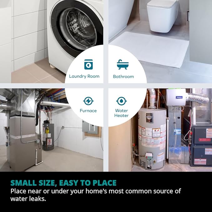 by Ezlo Water Sensor - Monitors Your Whole Home for Leaks - Detects Water Leaks in a Kitchen, Bathroom, Basement or Laundry Room - Zigbee - Image 3