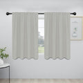 Easy-Going Rod Pocket Blackout Curtains for Bedroom, Room Darkening Window Curtains for Living Room, Thermal Insulated Noise Reduction Solid Window Drapes, 2 Panels(42x45 in, Greyish White) by Easy-Going