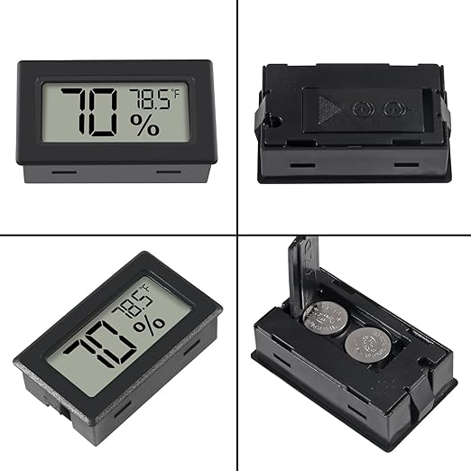 6 Pack Mini Hygrometer Indoor Humidity Meter Hygrometer Thermometers ，Humidity Meters Gauge Hygrometer Mini Digital Thermometer Hygrometer with Fahrenheit (℉) for Humidors, Greenhouse, Garden, Cellar - Image 3