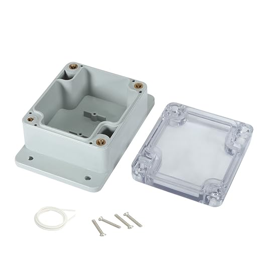 Waterproof Dustproof ABS Plastic Junction Box Universal Electric Project Enclosure with PC Clear Transparent Cover 2.5"x2.3"x1.4"(63mmx58mmx35mm) - Image 2