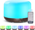 300ML Essential Oil Diffuser with Remote Control,Ultrasonic Aromatherapy Air Diffuser Humidifier,Aroma Diffuser with 7 LED Color Changing Light for Large Room,Home (Dark Wood Grain) by Marchred