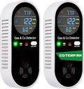 Combustible Gas & Carbon Monoxide Detector 4-in-1 Alarm with Temp/Humidity Sensor – Plug-in CO/Gas Leak Detector for Home, RV, Apartment Safety (Explosive Gas & CO Detection) 2-Pack by Vzmcov