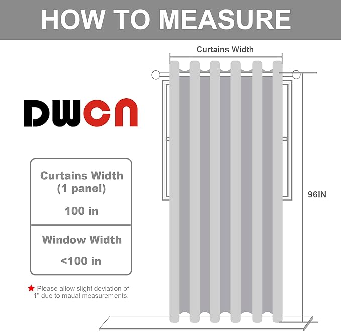 DWCN Blackout Curtain Panel for Bedroom - Thermal Insulated Energy Saving Grommet Blackout Drapery for Patio Door, Room Divider Big Long Curtain, Stone Blue, W100 by L96, 1 PC - Image 2