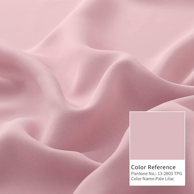 BGment Baby Pink 100% Blackout Curtains for Girls Bedroom 54 Inch Length, Thermal Insulated Full Light Blocking Grommet Noise Cancelling Small Window Curtains for Nursery 2 Panels Each 52 Inch Wide - Image 7