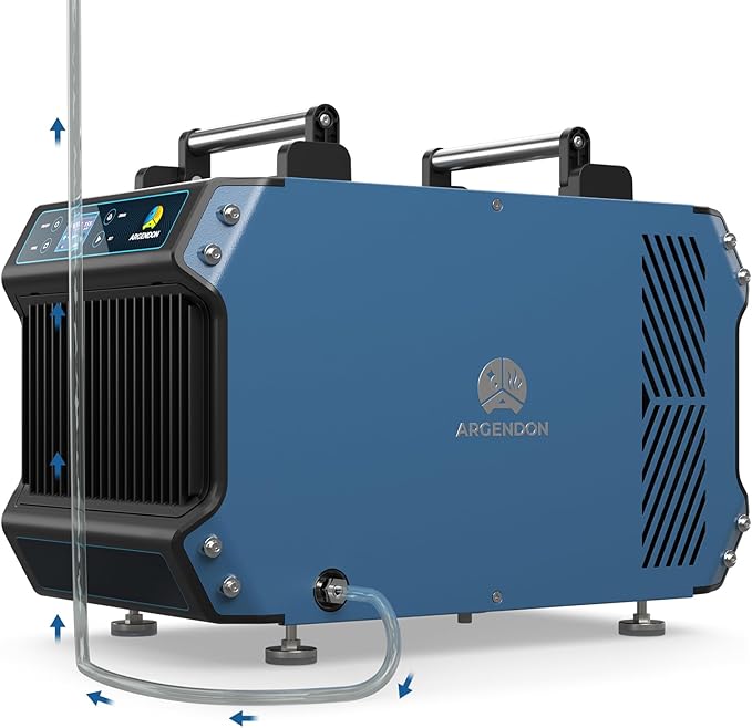 ARGENDON 145 Pint Crawl Spaces Dehumidifier with Pump, Energy Star Certified Commercial Dehumidifier with Drain Hose for Basement, Auto Defrost, Compact, Large Spaces up to 1800 Sq.Ft by Argendon