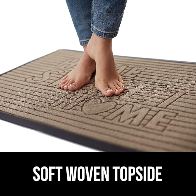 GORILLA GRIP 100% Waterproof All-Season WeatherMax Doormat, 47x35, US Designed Natural Rubber, Stain and Fade Resistant, Low Profile Indoor Outdoor Door Mats, Easy Clean Patio Mat, Home Sweet Home - Image 7