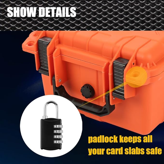 G-PLUS Graded Card Storage Box Compatible with BGS PSA SGC FGS Weatherproof Graded Sports Trading Cards(Small, Orange) - Image 3