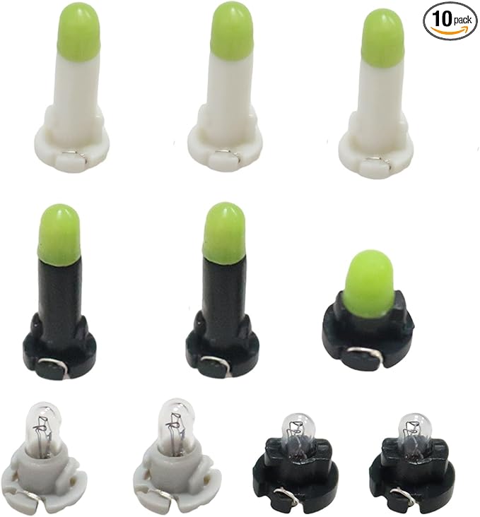 Cooler Control Switch Bulb(Set of 10pcs) Fit for Toyota 4Runner 2003-2009, Replace#90010-09015 90010-09016 90010-09017 90010-09018 90010-09019 by ZrAutomch