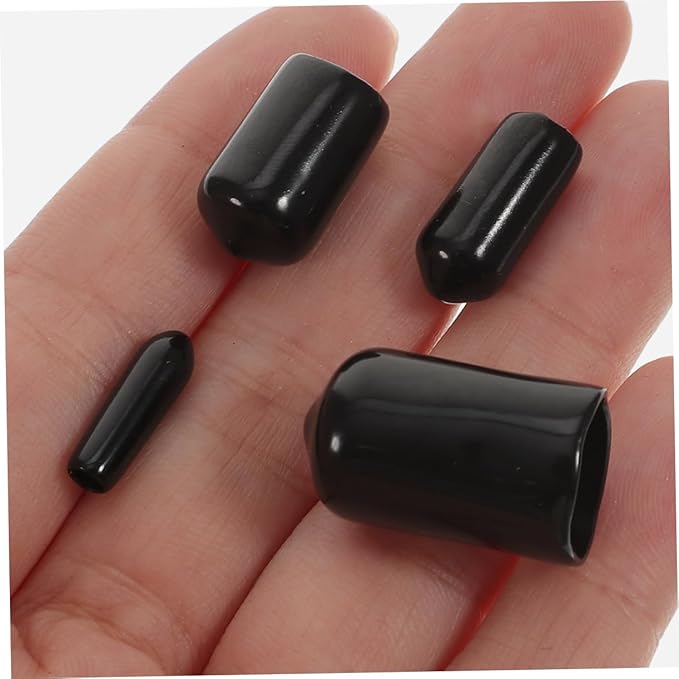 Healifty 80pcs Rubber End Cap Flexible Thread Protectors for Screw and Tube for Furniture Moisture and Contaminant Resistant Compact Design for Easy Use - Image 4